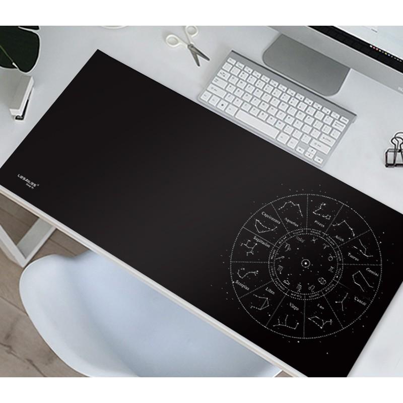 LESAILES Star Constellation Gaming And Office Mouse Pad, Extra Large Thick Computer Keyboard Desk Mat, Upgraded Version, Black, 900*400*3mm