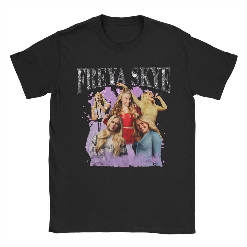Vintage Freya Skye Music TShirt for Men O Neck Pure Cotton T Shirt  Short Sleeve Tees Graphic Printed Tops