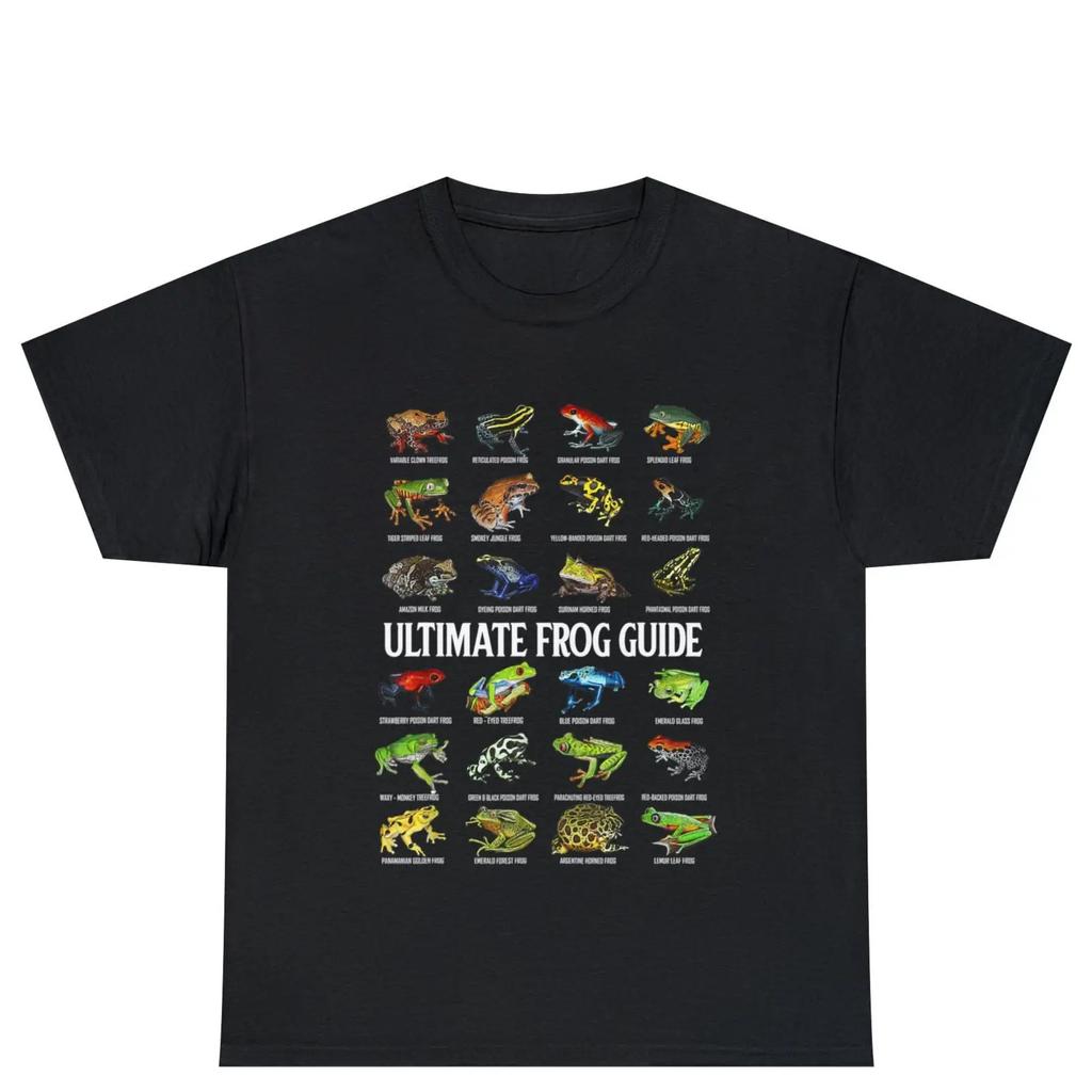 Ultimate Frog Guide T Shirt Funny Lover Owner Frogs And Mushroom Cute Vintage Homme Graphic Unisex Fashion Slightly