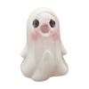 Halloween Ghost Figurine Pink Bubble Gum Ghost Statue Resin Tabletop Ornament for Home Office Shelf Tiered Tray Decor