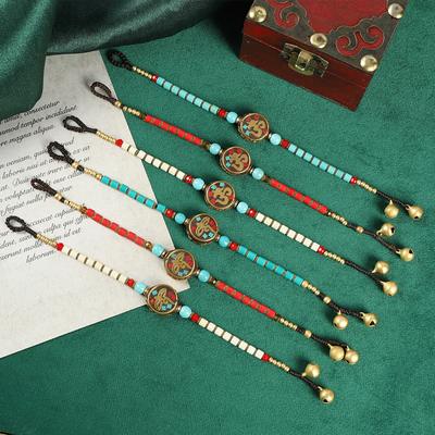 Hand-woven Nepalese Copper Bead Bracelet Niche Retro Personalized Men's and Women's Tibetan Hand Rope Simple Bracelet