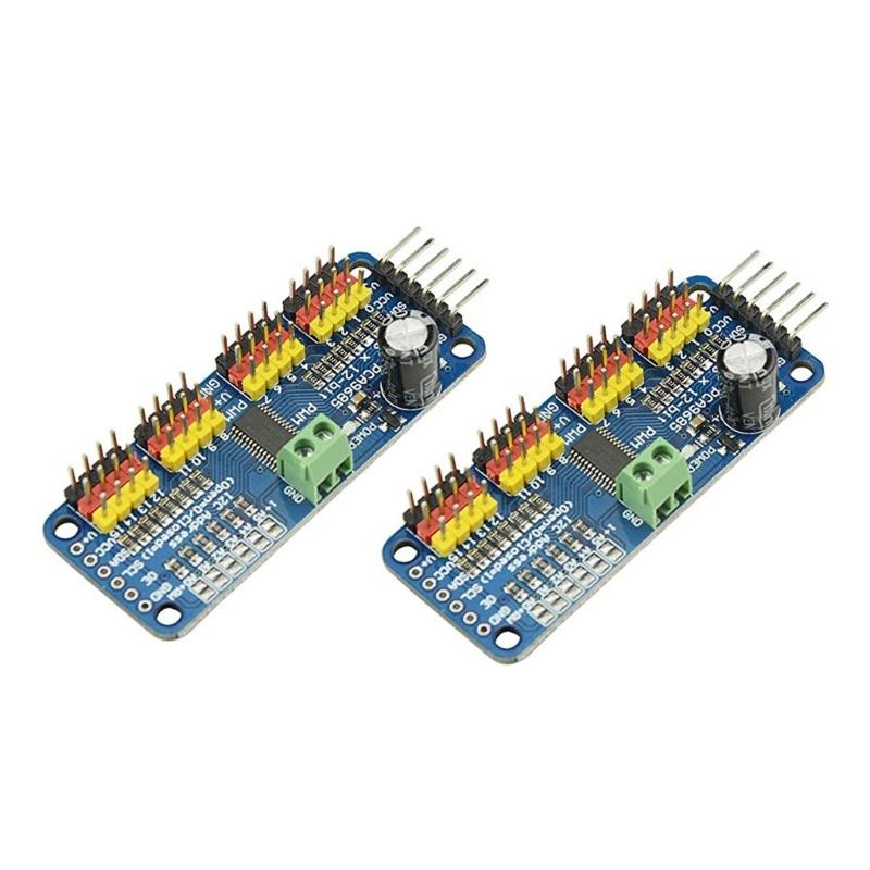 16 Channel 12 Bit PWM Servo Driver I2C Interface PCA9685 for SG90 Industrial Servo Shielding Module Replacement