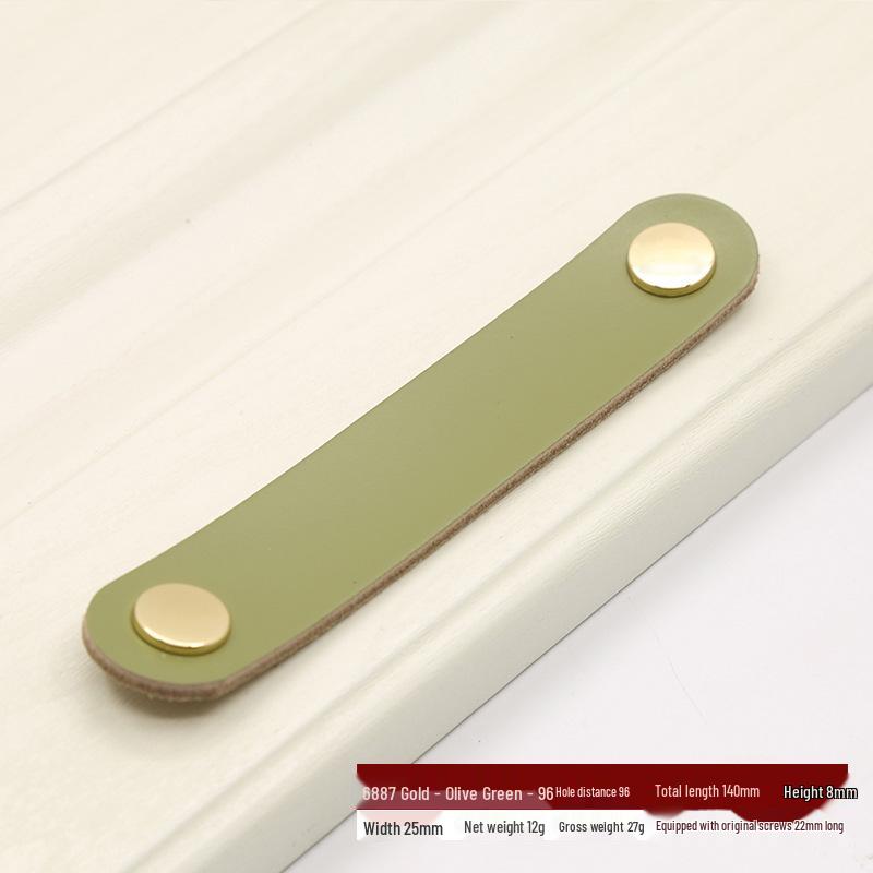 Nordischer Leder-Ziehgriff für Kleiderschrank, Schublade, Koffer oder Kiste