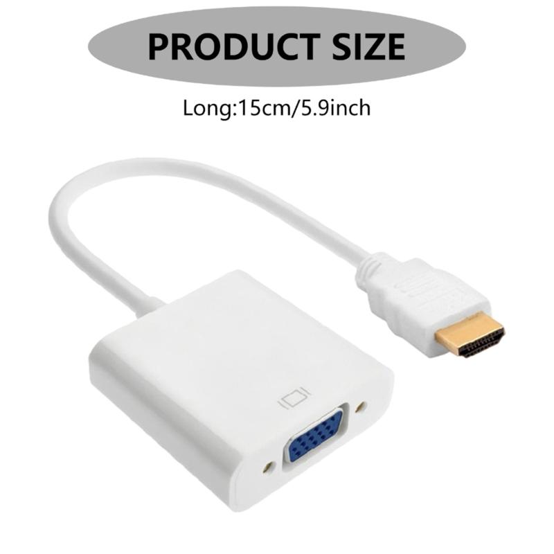 Portable HDTV to VGA Adapter Cable Conversion Wire Line for Connecting Set top Box to Projector or TV 15cm