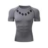 2D printed T-shirt men's summer two-piece sportswear running T-shirt elastic quick-drying sports top sports fitness shirt men's