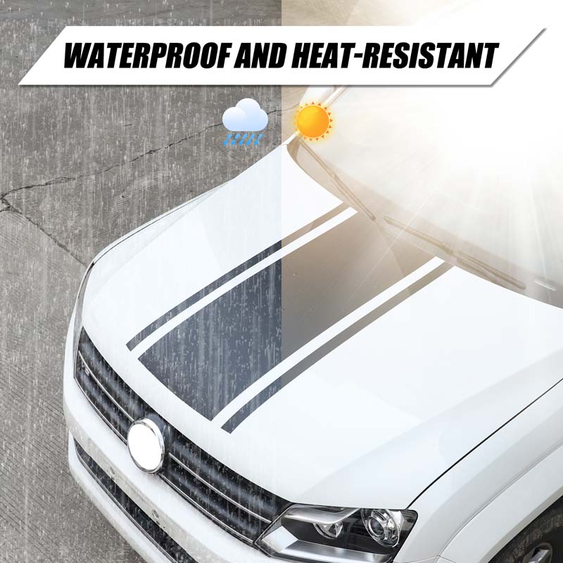 For VW Volkswagen Amarok 2011-2018 PVC Car Front Hood Panel Trim Sticker Post Vinyl Stickers Decoration Accessories