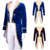 Kids Boys Royal Prince Costume Vintage Court Tuxedo Coat, Long Sleeve Dress Up Outfit for Theme Party & Cosplay