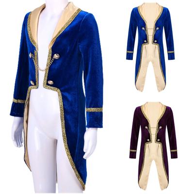 Disfraz de Príncipe Real para Niños, Abrigo de Esmoquin de Corte Vintage, Traje de Vestir de Manga Larga para Fiesta Temática y Cosplay