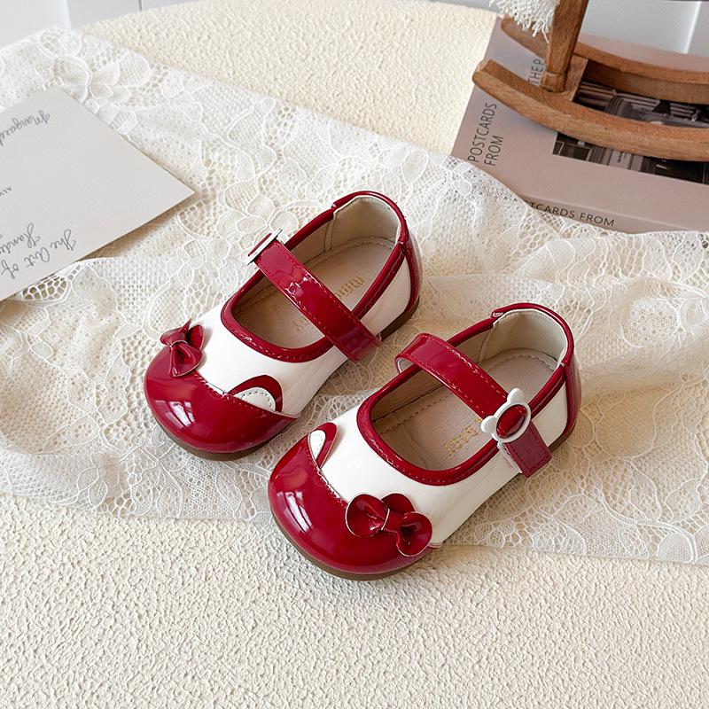 Spring-Autumn 2025 Girls' Toddler Princess Shoes: Soft Leather Korean Fashion for Ages 4-10