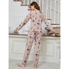 Women Christmas Pyjamas Ladies Homewear Milk Silk Printed Long Sleeve Long Pants Pyjama Suit
