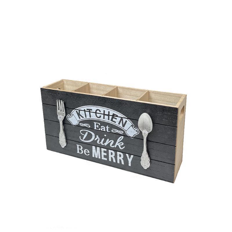 Scatola porta coltelli e forchette in legno stile europeo Scaffale per utensili da cucina Scatola porta coltelli, forchette, cucchiai e bacchette stile occidentale