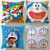 Classic Anime Doraemon Cushion Cover Soft & Easy-Wash Pillow Case – Versatile for Couch, Bed, Travel and Office