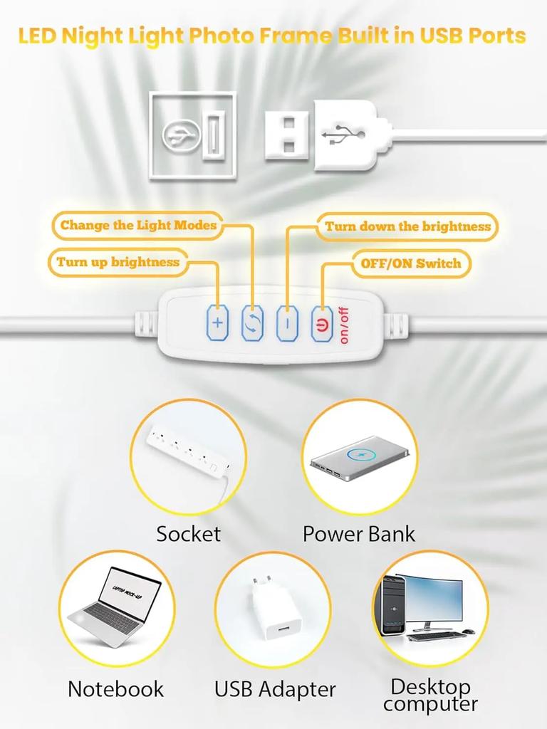 Anime Light Paninting Picture Frame Kimetsu No Yaiba Nezuko Kamado Akaza Kochou Shinobu Iguro Obanai For Room Decor Kids Gifts