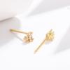 Eleganti Mini Orecchini a Bottone con Zirconi per Donna – Design Unico in Oro con Fascino di Alta Gamma