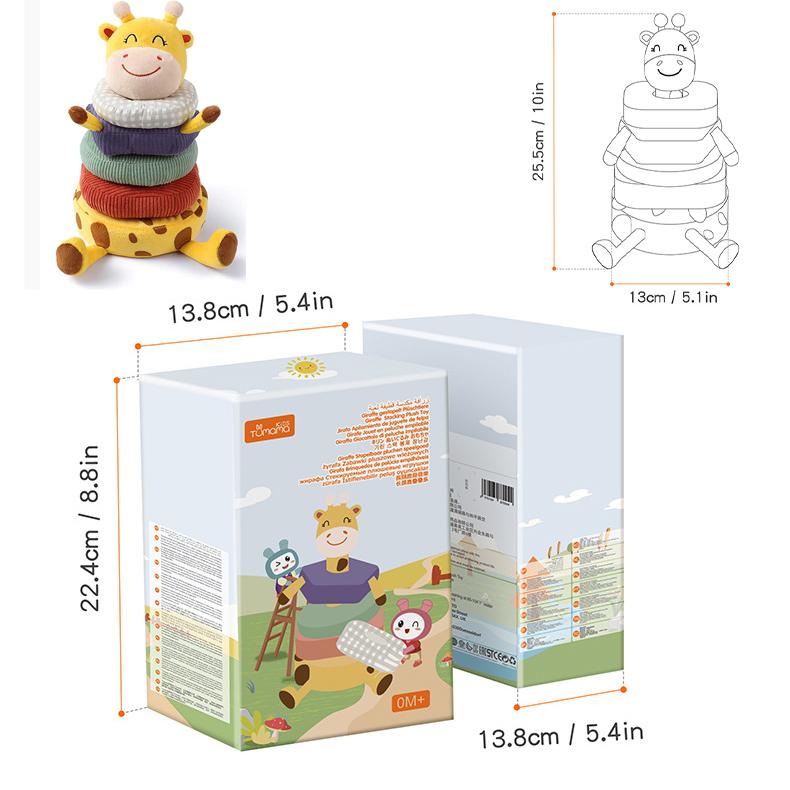 

TUMAMA плюшевые погремушки, детская игрушка, стопки кругов, игрушка Монтессори, детский душ, олень, лесные мягкие игрушки, подарок для малышей 25.5*13cm