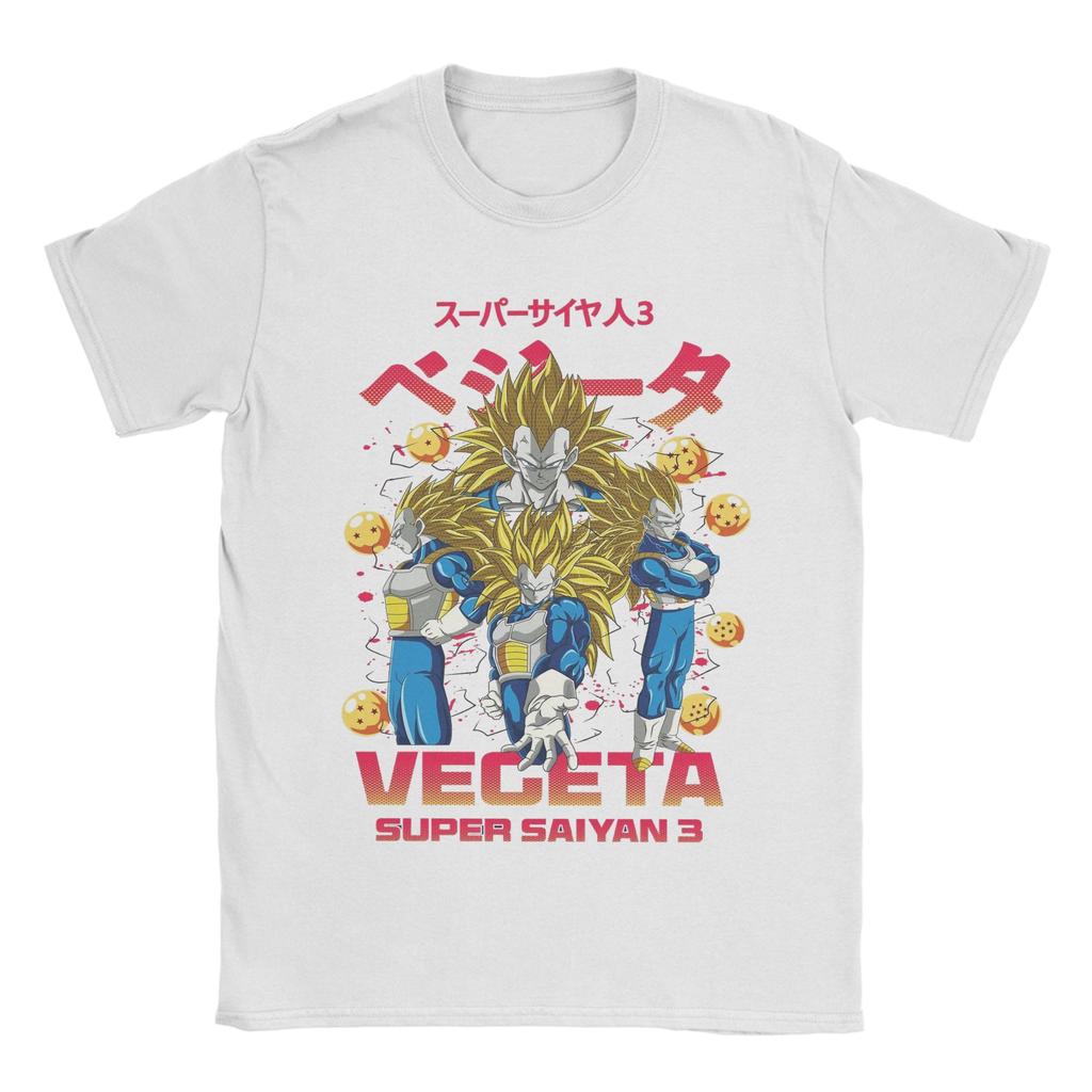 Casual D-Dragon Ball Z Vegeta T-Shirts Men Round Neck Cotton T Shirt Short Sleeve Tees Summer Clothes