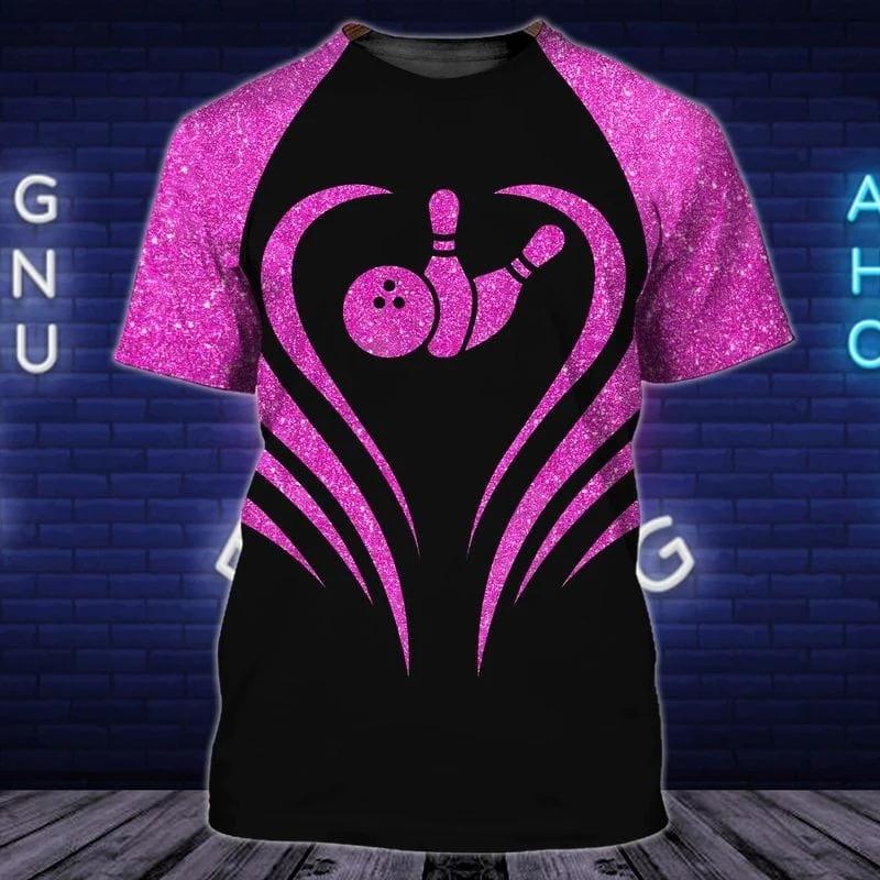 Bowling Shirt Men's T-shirt Summer O-Neck Casual Short-sleeved Jersey Sportswear Gym Tops Unisex Oversized Fashion Tees