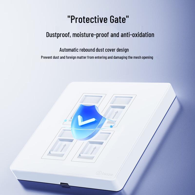 BIAZE 86-Type Four-Port Network Wall Plate