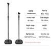 Adjustable Floor Microphone Stand with Retractable Boom Arm for Live Streaming, Singing, and Stage Use