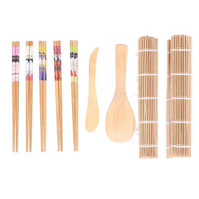 Kit de fabrication de sushis, tapis à rouler en bambou, baguettes, ensemble de fabrication de sushis, cadeau pour débutants