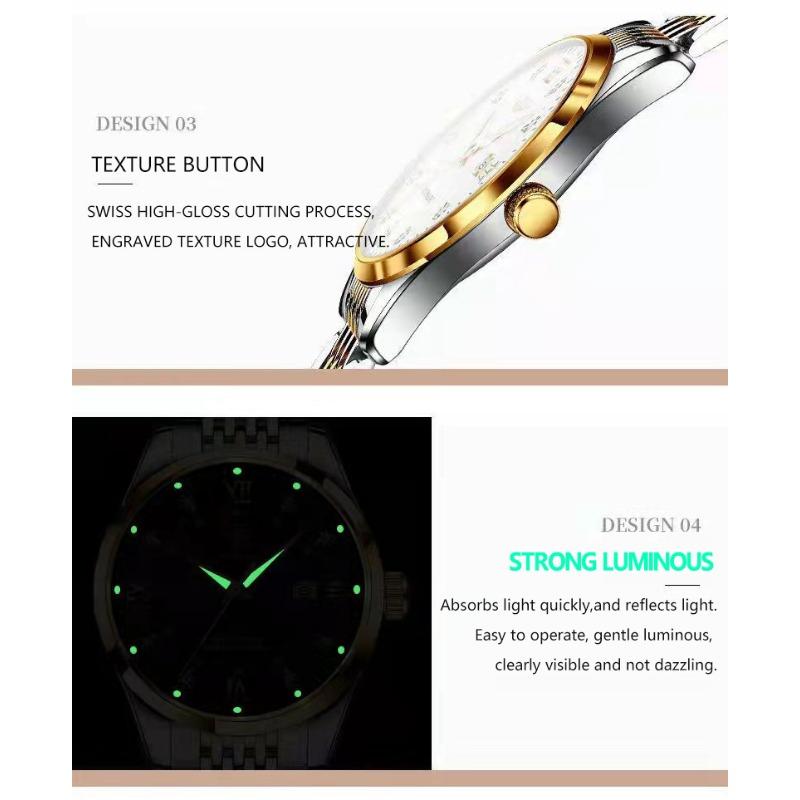 POEDAGAR Original Woman Watch Waterproof Stainless Steel Luminous Date Fashion Ladies Wristwatch Business Quartz Watches