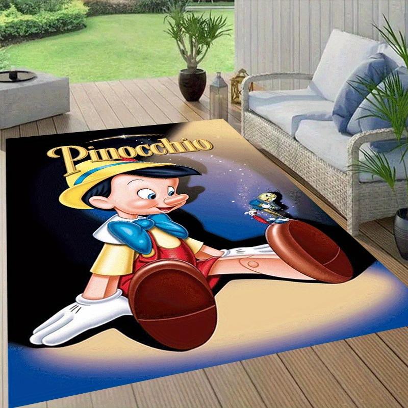 1pc Pinocchio Pattern Area Rug Soft Flannel for Living Room, Office, Bedroom, Outdoor and Camping, Sofa Coffee Table