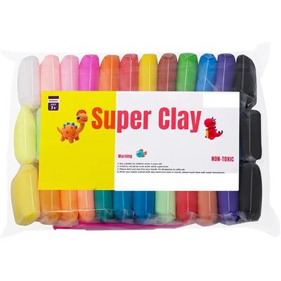 Eclet (Pack Of 12) Air Dry Clay, Colorful Children Soft Clay, Creative Art Crafts, Gifts For Kids-Multi Color. Non-Toxic