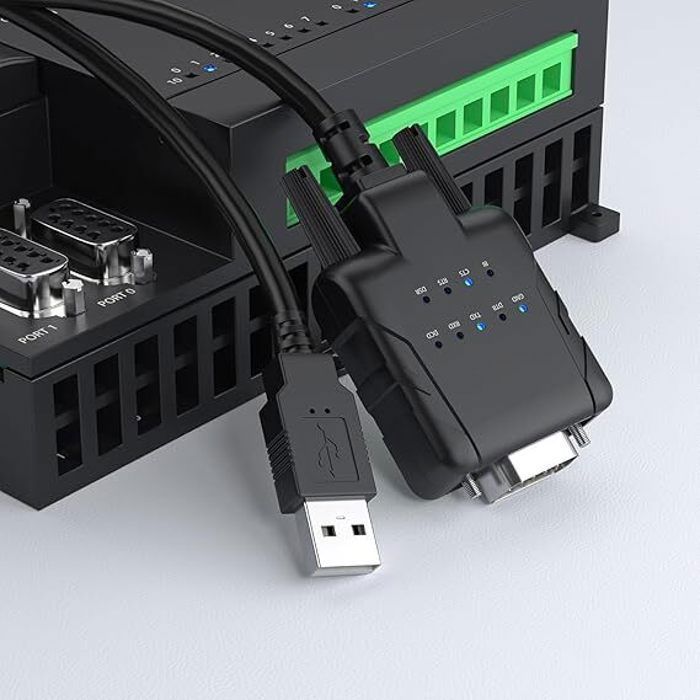 USB To Serial Adapter - USB232A-E-A - DB9 - 1m Cable - Compatible Windows/macOS/Linux - 9 LEDs