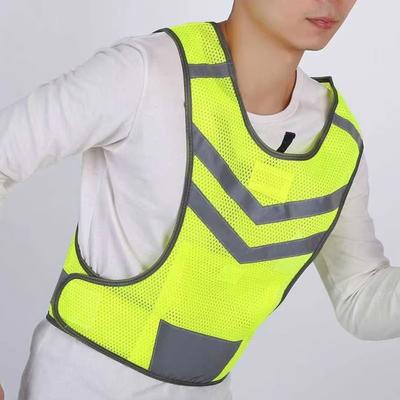 Veste de sécurité réfléchissante légère avec sac de rangement Veste de sécurité pour moto Cyclisme
