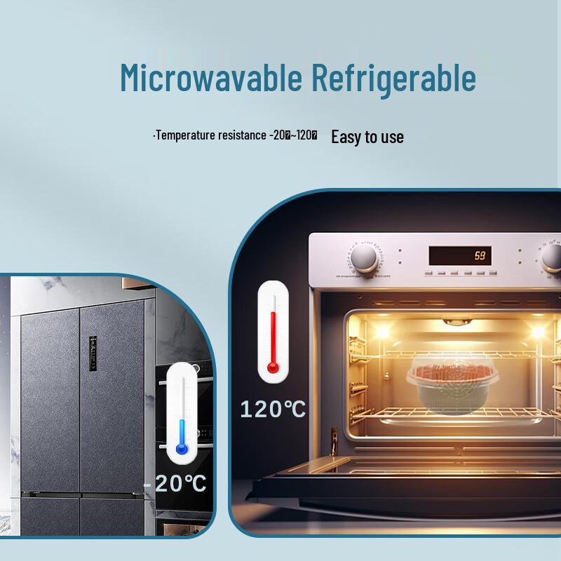 Xinpaike 650ml Disposable Round Meal Box with PS Lid