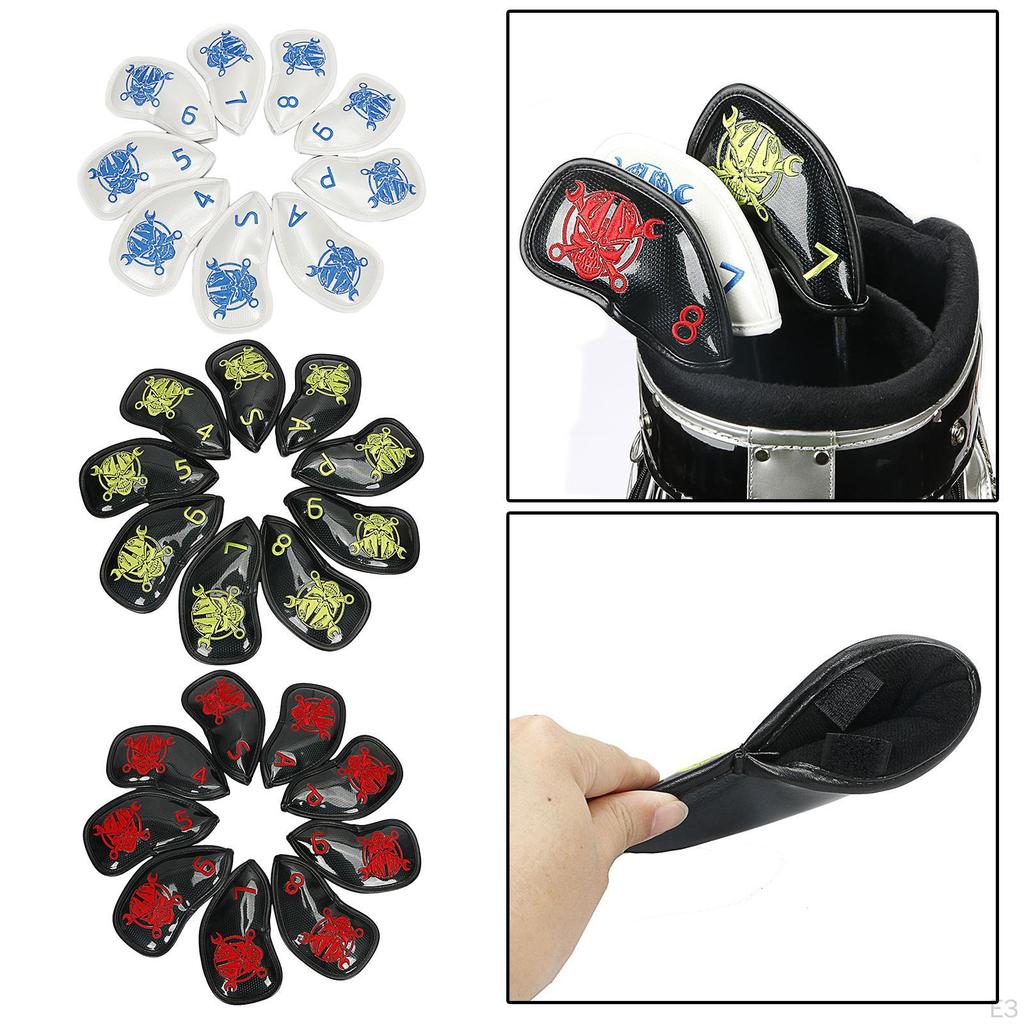 Durable Iron Headcover Waterproof Universal 15x7cm Irons Head Cover Wedges or 4-9,P,S,