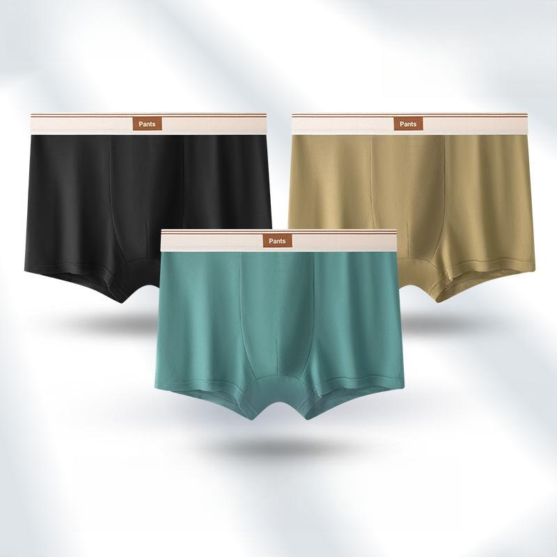 3pcs Men's Underwear Men's Boxer Shorts High Elasticity Breathable Four Cornered Underwear Men's Underwear Boxer Brief