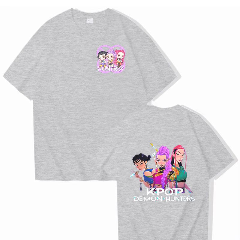 KPop Demon Hunters Cartoon Graphic T Shirt Men Women Clothing Harajuku Y2k Oversized T-shirts Summer Casual Short Sleeve T-shirt