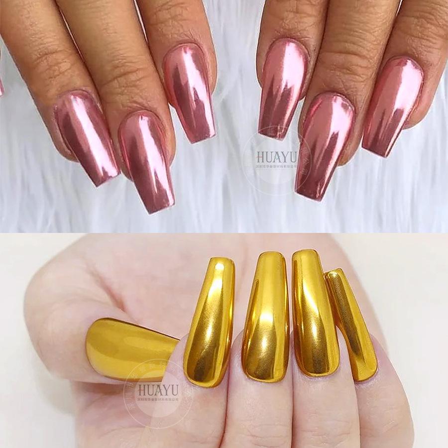 24 Colors Mirror Chrome Powder Metallic Mirror Effect DIY Epoxy Slime Craft Nail Glitter Powder