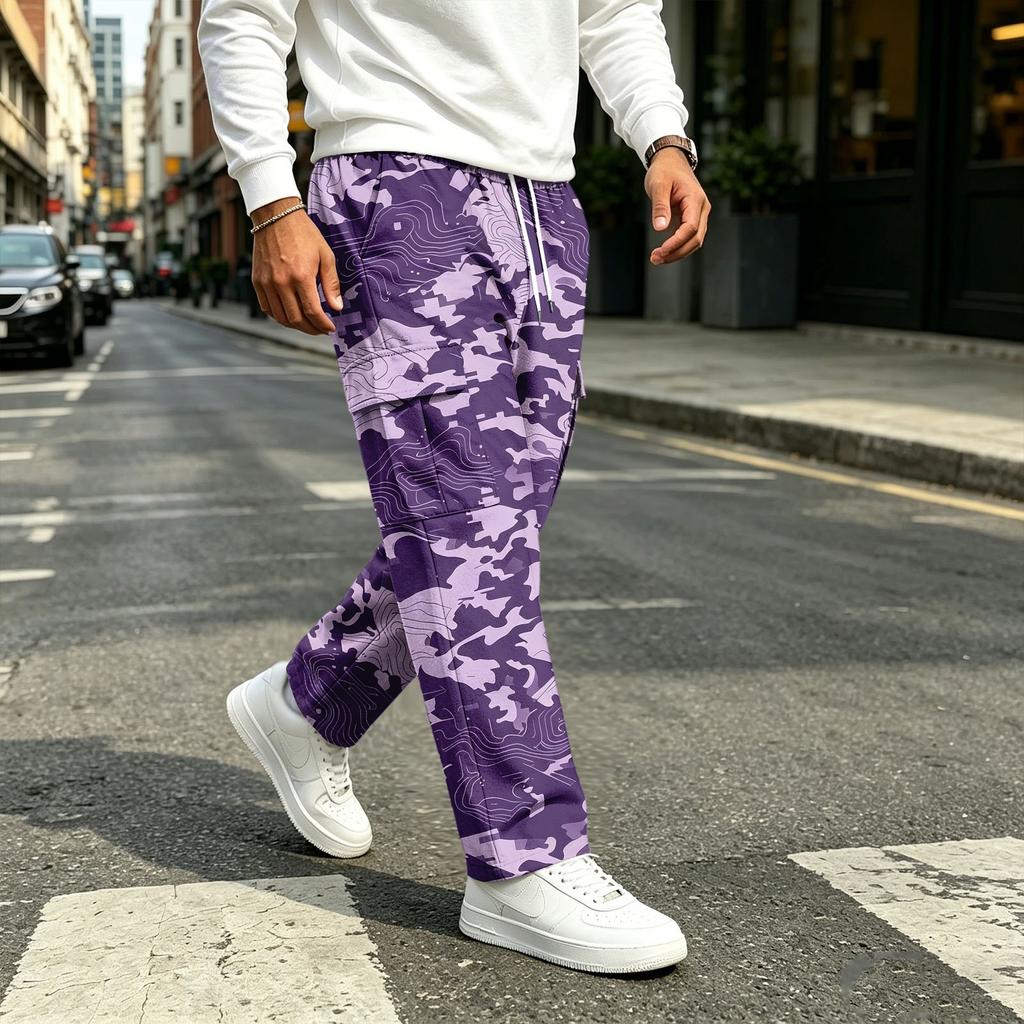 Men's Casual Straight Leg Drawstring Jogger Pants for Commuting and Workout