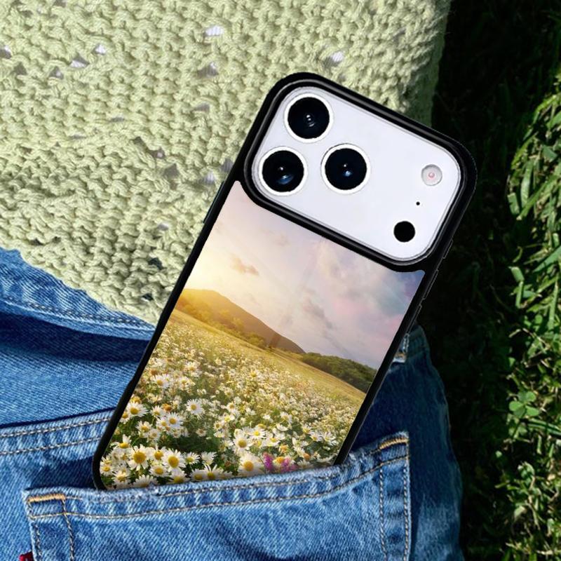 Daisy White Yellow Flower Phone Case Cover for IPhone 11 12 13 14 15 16e 17 Pro Max Coque for IPhone 17 Air