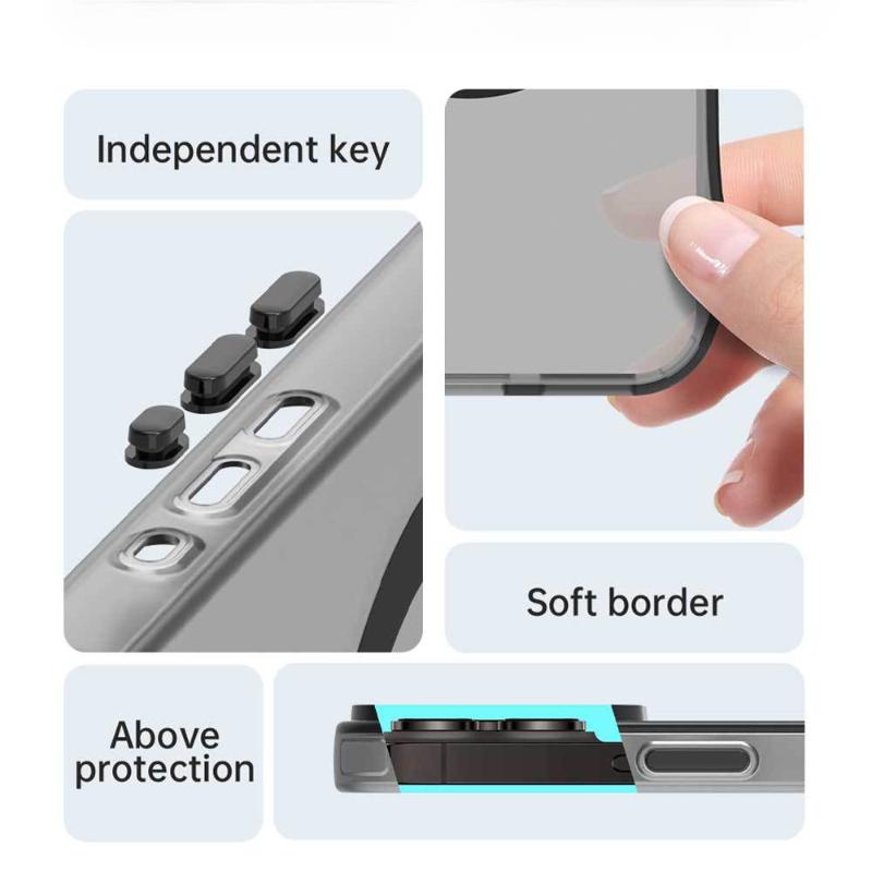 Luxury Magsafe Frosted Phone Case For IPhone 17 Air 16 15 14 13 12Pro Cover Anti-Fingerprint IPhone17 Pro Max Cover