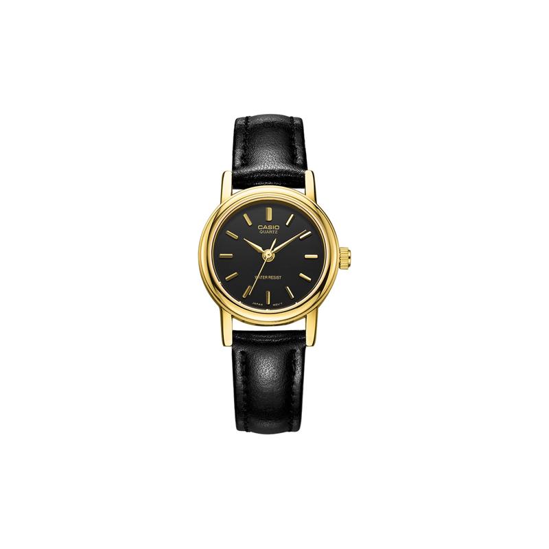 

Casio STANDARD Series Compact Retro Business Quartz Movement Leather Strap Japanese and Korean Watch Women s Watch Black Dial LTP-1095Q-1A чорний