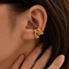 IngeSight.Z 2026 Creative Irregular Stainless Steel Ears Clips Non Perforated Earring Trendy 18K Gold Plated Hollow Out Ear Cuff