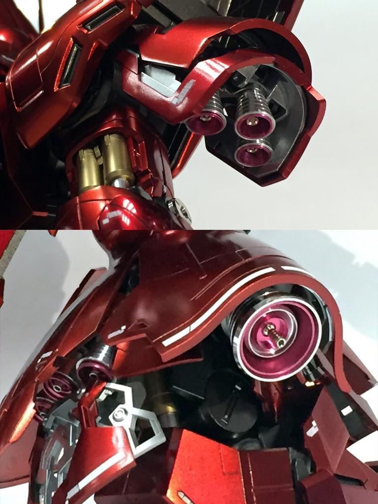 MG 1/100 MSN-04 Sazabi Ver.Ka Metal Vernier Full Set (Silver Exterior, Red Interior)