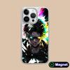 Custodia Cellulare Magsafe Placcata Argento AOT Eren Yeager per iPhone 17 16 15 14 13 12 11 Air Pro Max Plus Copertura Colorata