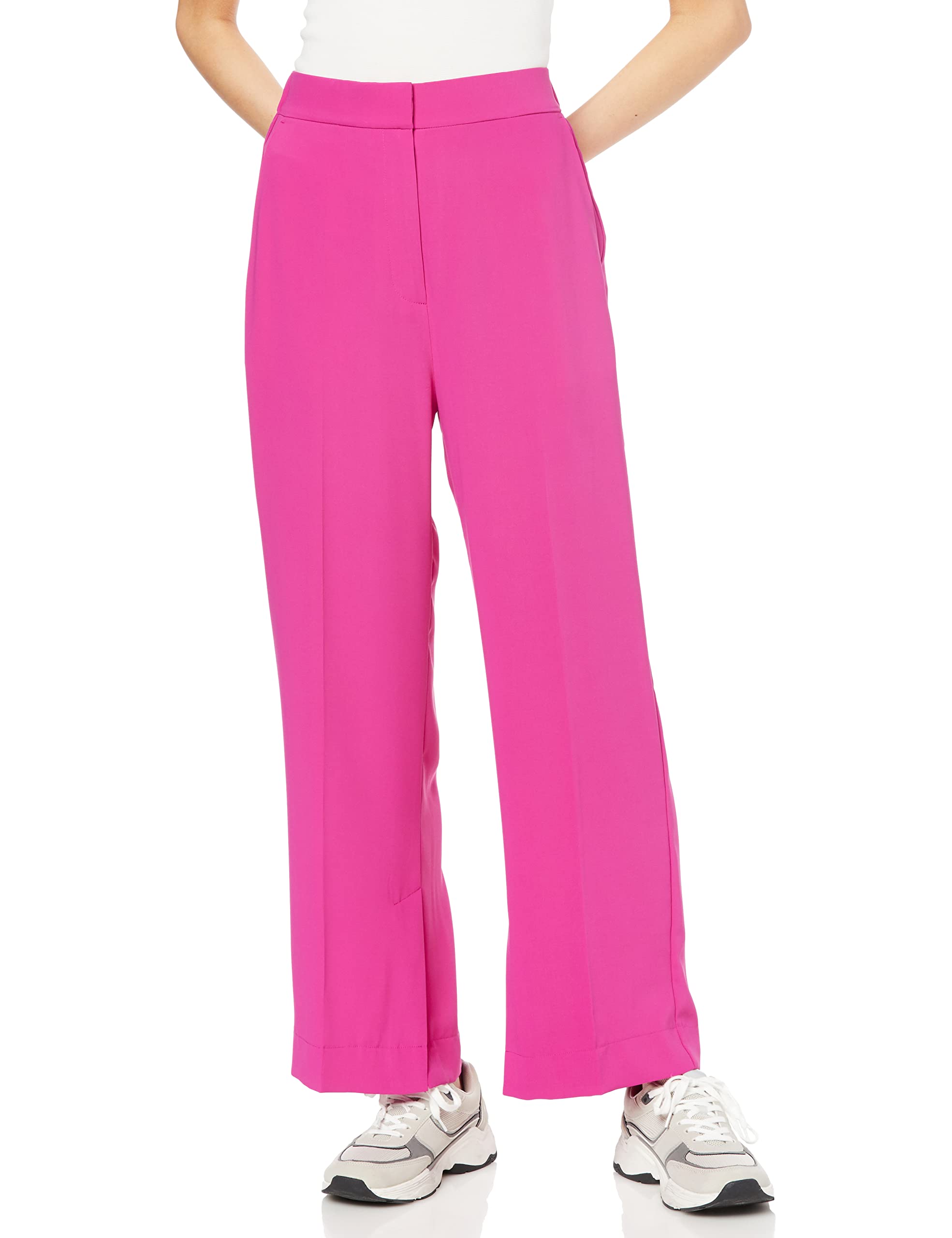 

атласные брюки [Эми] со стрелками розовый