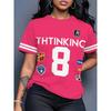Comfortable Loose Fit Cotton Blend Crew Neck Short Sleeve Tee With 3D Print Design Women 2025