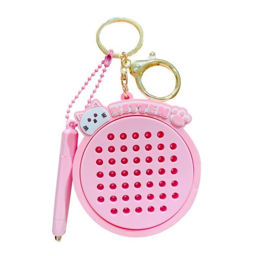 Bag Charm Magnetic Drawing Board Keychain Kitten Drawing Board Toy Cartoon Cat Pendant  Gift
