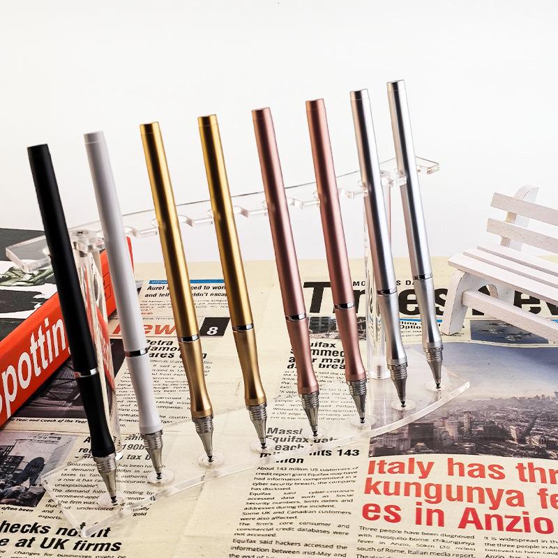 Universal Capacitive Touch Pen with Round Disc for Drawing and Editing - Light Luxury Gift with Custom Logo