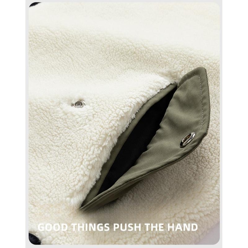 Thickened Rocker Velvet Cotton Clothing Men's Winter High-end Loose Cotton Clothes Trend Hooded Cotton Clothes Men Fashion Casual Jacket