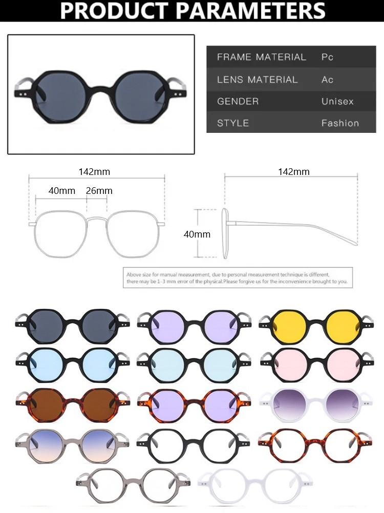 Vintage Geometric Small Spectacle Frame Frame Rivet Rectangular Sun Glasses Glasses Ladies Designer Style Style Latest Sun Eyeglasses Circular