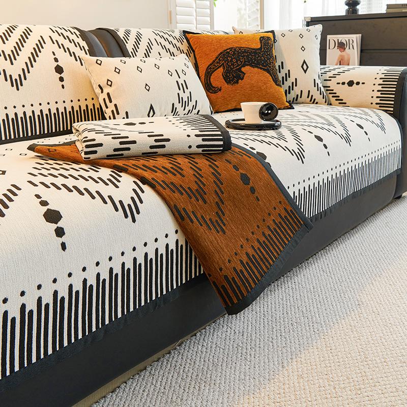 Chenier Sofa Cushion, Universal Non-Slip In All Seasons, Nordic Sofa Seat Cushion, Dust-Proof Cover, Light Luxury Backrest Towel