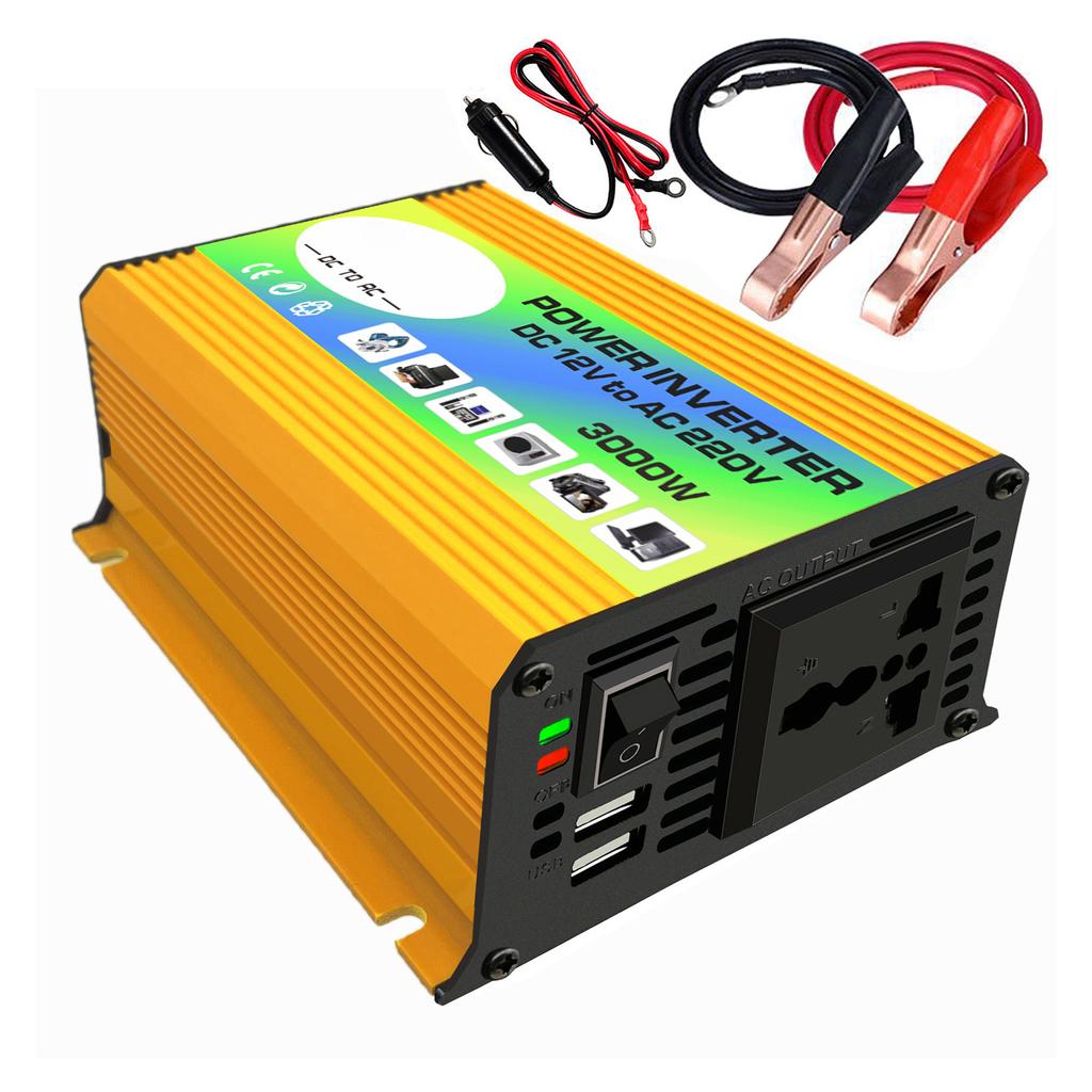 Peaks Power 3000W Modified Sine Wave Inverter High Frequency Power Inverter DC 12V to AC 220V Converter Car Power