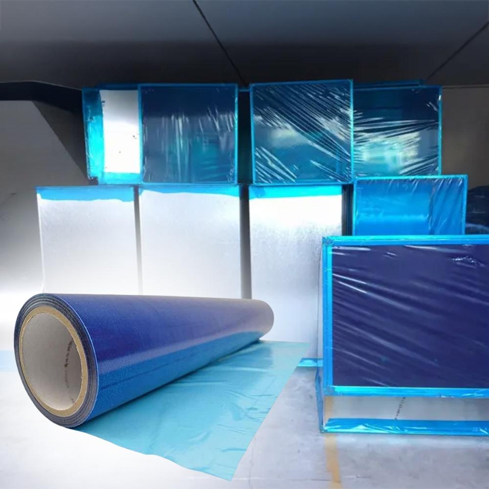 Blue Protective Film 75M Self-Adhesive Uv Windows Glass Construction Floor